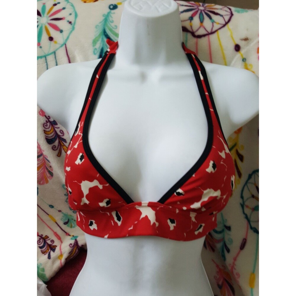 Victorias Secret Womens Small Bikini Top Bathing Swim Suit Triangle Halter EUC